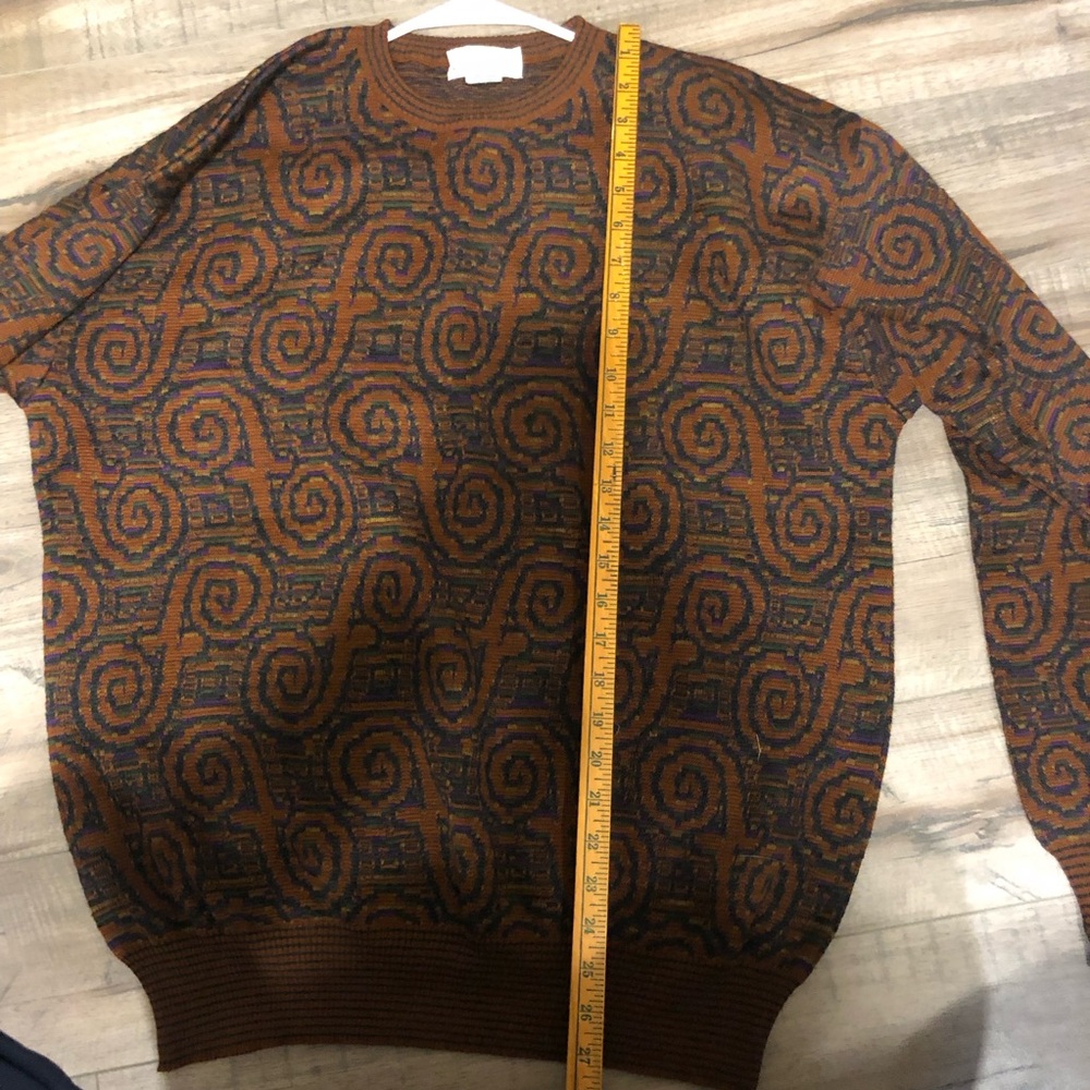 Tricots St. Raphael Vintage Multicolor Wool Sweater Sz L - Picture 4 of 4